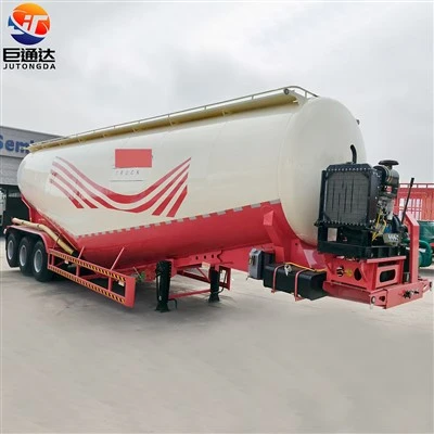 30-50 Meter kubu Bulk Trasport tas-Siment tat-Tanker tal-Materjal tal-Ħażna tat-Trasport Tank Semi Trailer